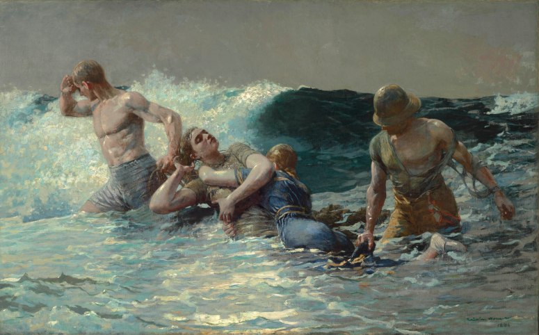 Winslow Homer (American, 1836–1910), Undertow, 1886. Oil on canvas, 29 13/16 x 47 5/8 in. (75.7 x 121 cm). Sterling and Francine Clark Art Institute, Williamstown, Massachusetts, 1955.4