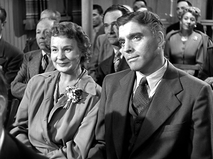 Shirley Booth at an AA meetin' with her husband, Burt Lancaster