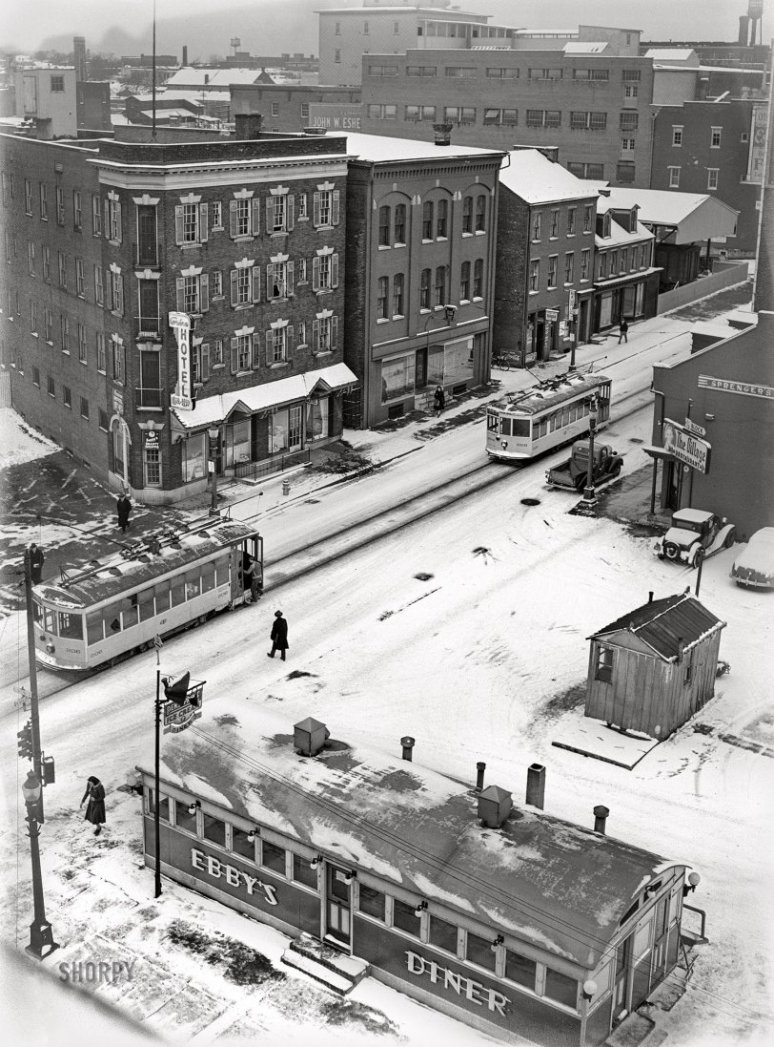 1942 ~ Snow Scene in Lancaster, Pennsylvania